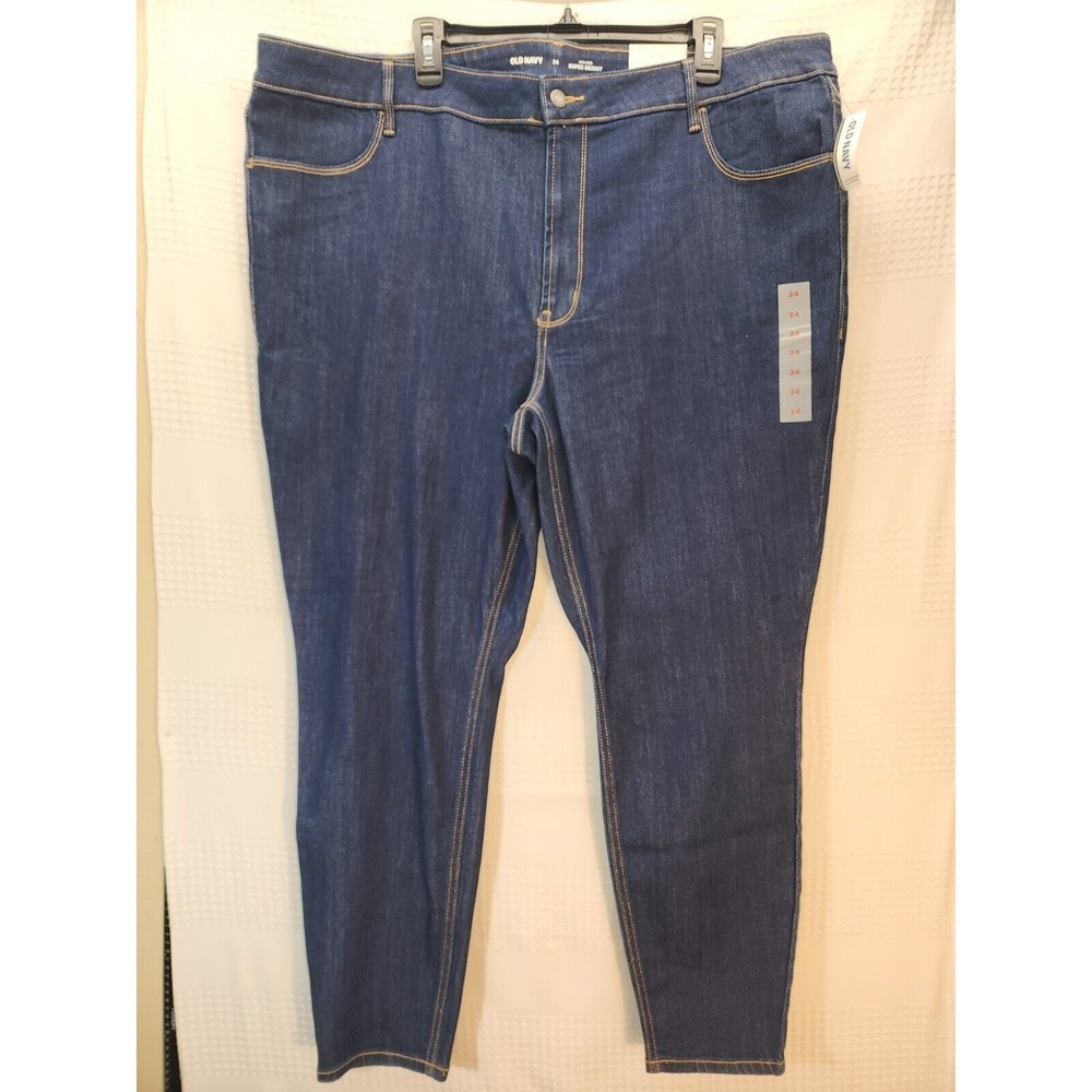 Old Navy Jeans High Rise Super Skinny Womens Size 24 Plus 44/28 Blue 5116